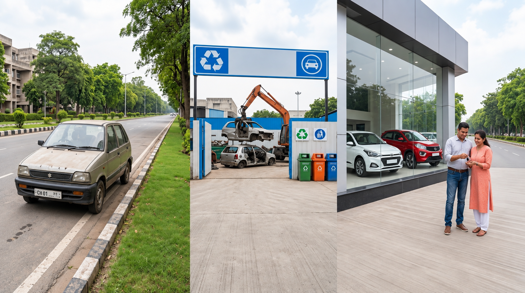 latest vehicle scrappage policy for four-wheelers in Chandigarh