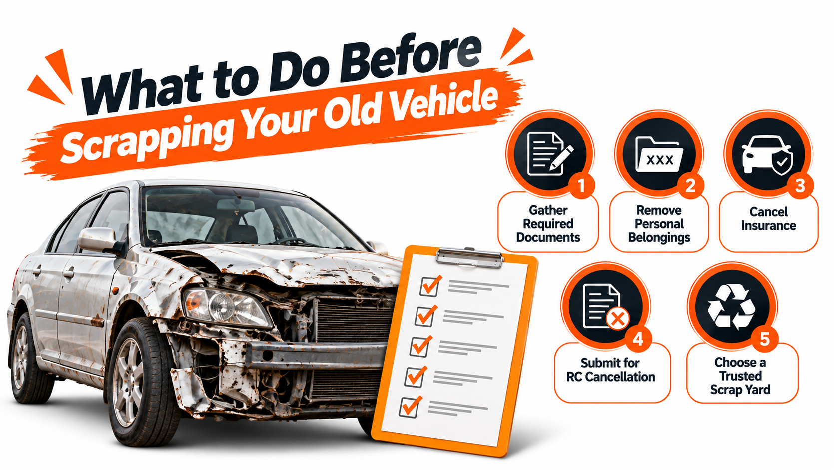 Scrapping Your Old Vehicle Checklist